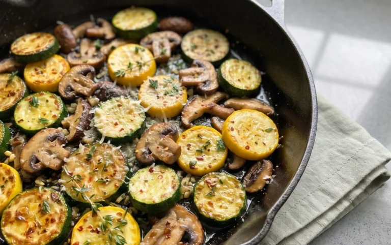 Skillet Zucchini and Mushrooms