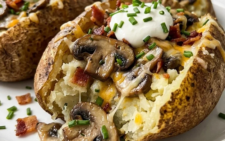 The Ultimate Stuffed Baked Potatoes with Mushrooms