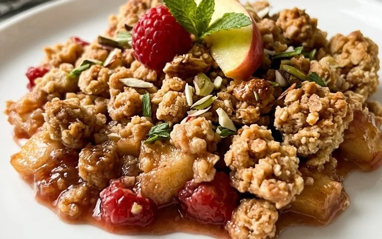 Healthy Breakfast Apple Crum extractble