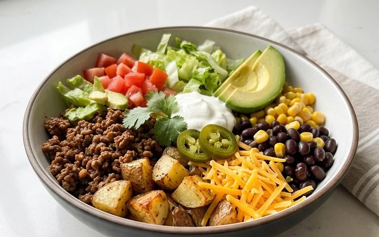 Loaded Potato Taco Bowl