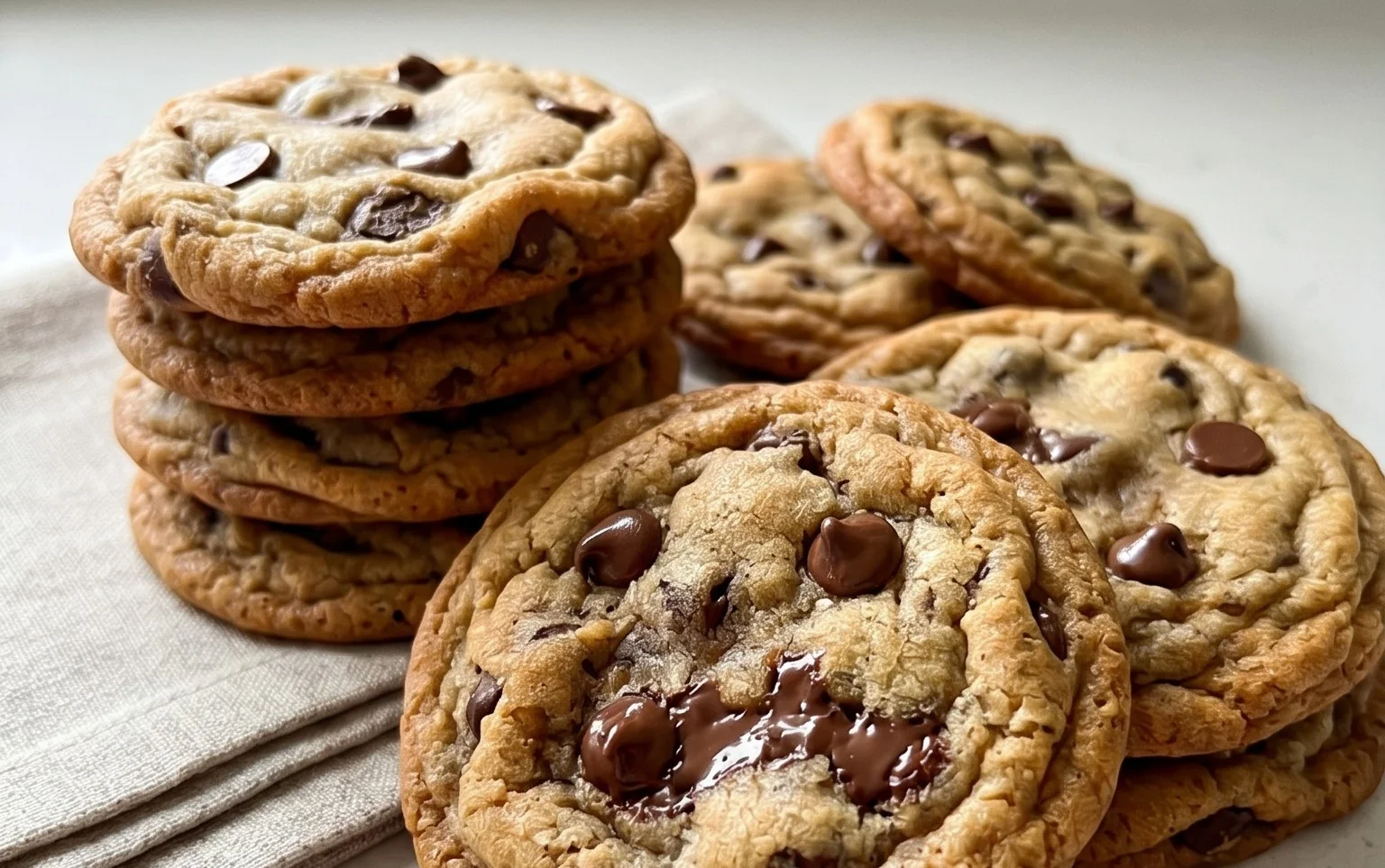 Crispy and Chewy Chocolate Chip Cookies
