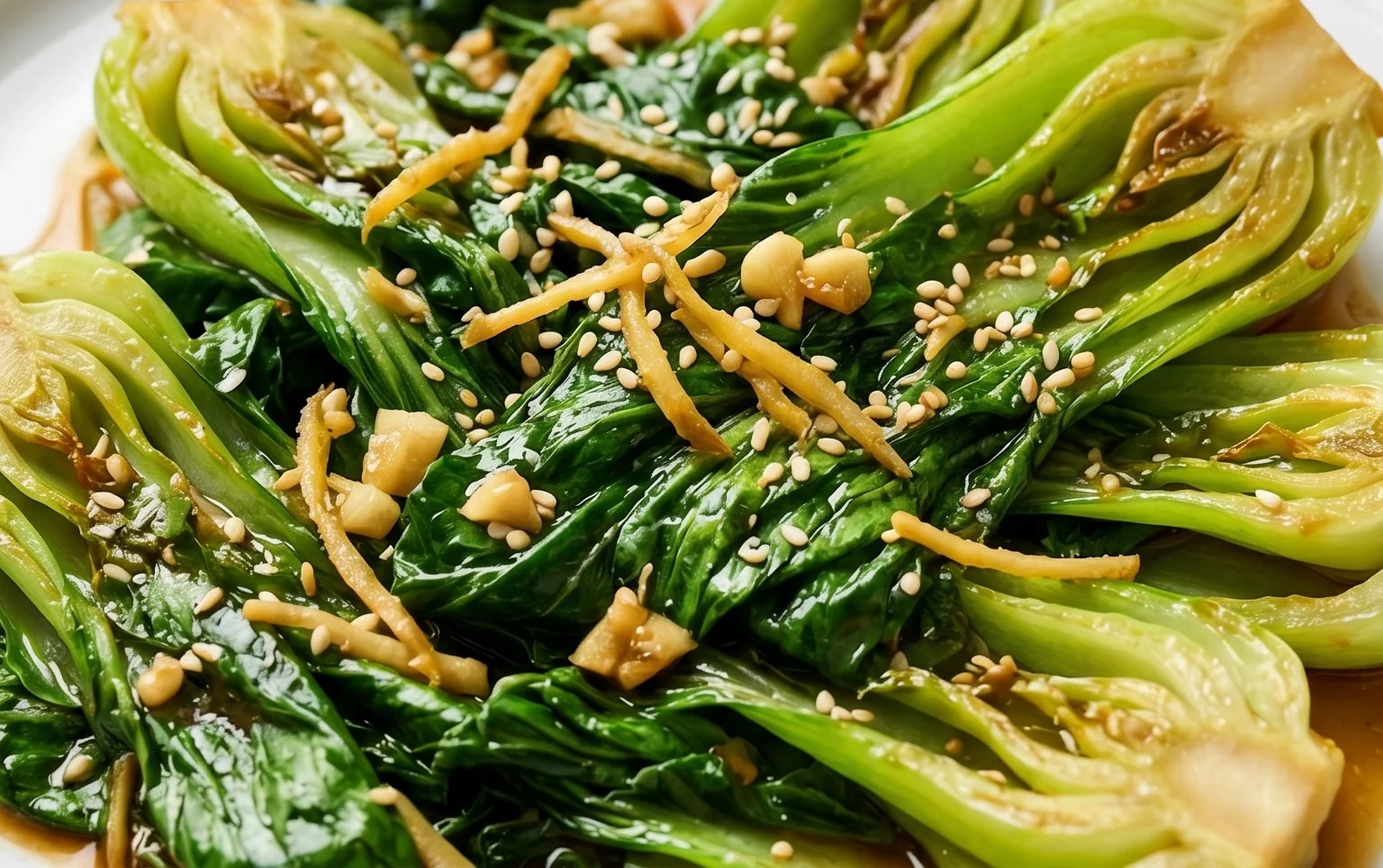 Quick Bok Choy with Garlic and Gin Extractger