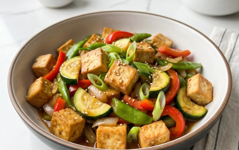 Zucchini Stir Fry With Tofu (Vegan)