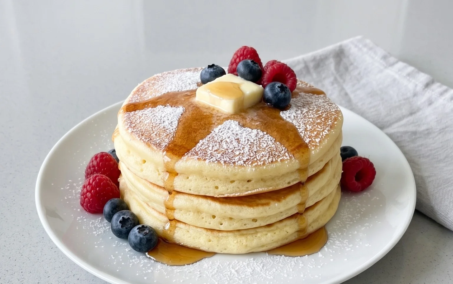 Fluffy Japanese Soufflé Pancakes