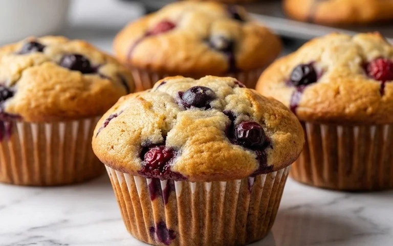 Bakery Style Mixed Berry Muffins | with Frozen Berries