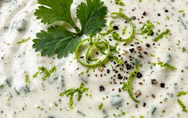 Creamy Garlic Lime Cilantro Sauce