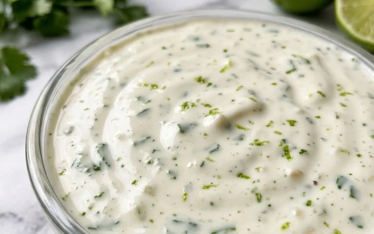Creamy Garlic Lime Cilantro Sauce