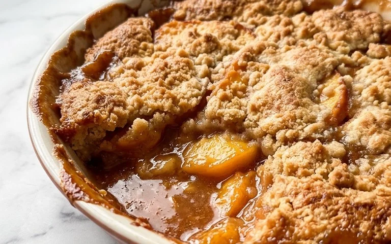 The Easiest Southern Peach Cobbler