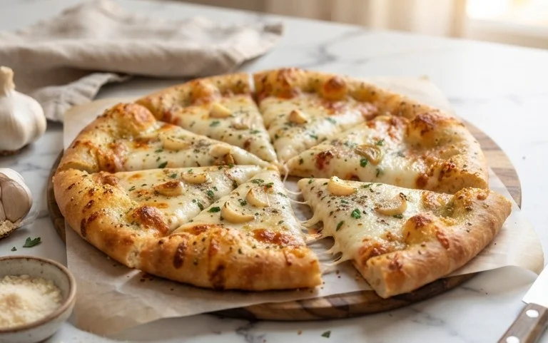 buttery garlic pizza