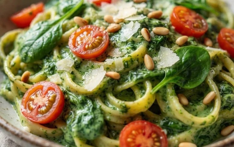 Pasta with Spinach Sauce