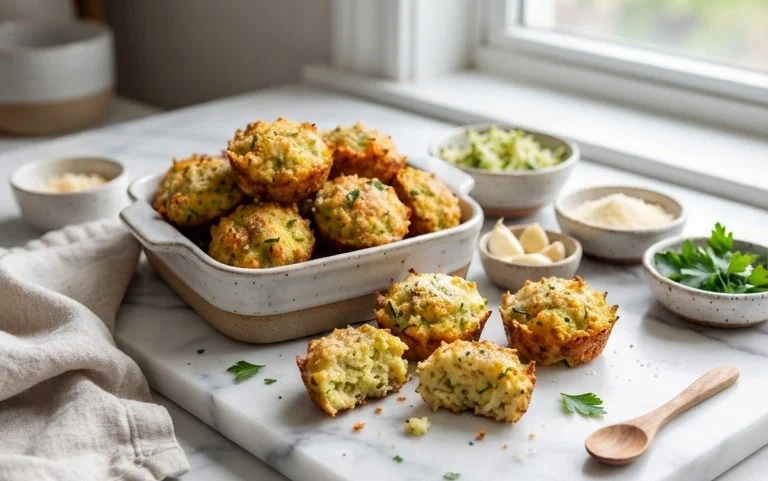 Zucchini Garlic Bites