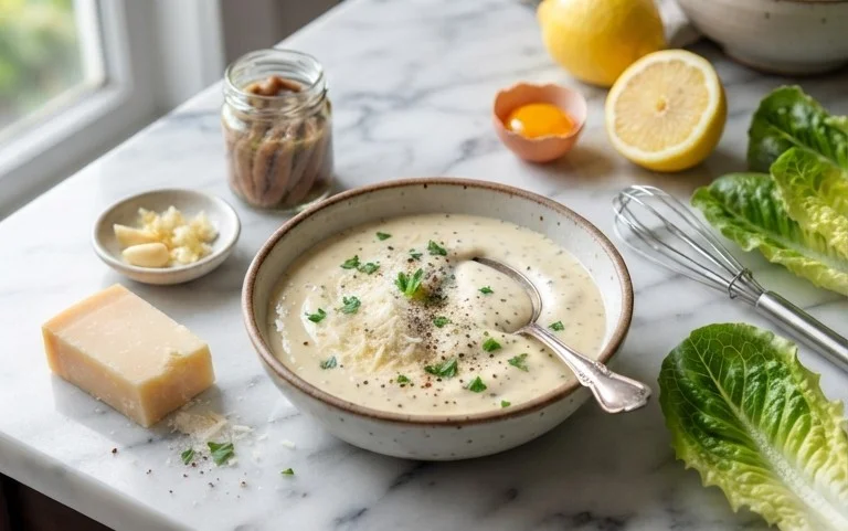 Caesar Salad Dressing (Classic, Creamy & 5 Minutes) 🥗