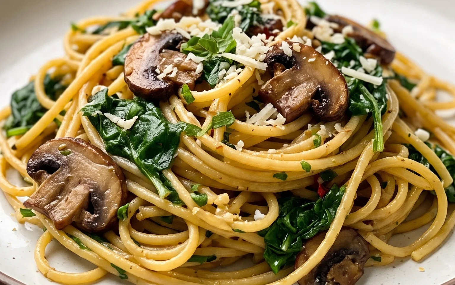 Spinach Mushroom Pasta