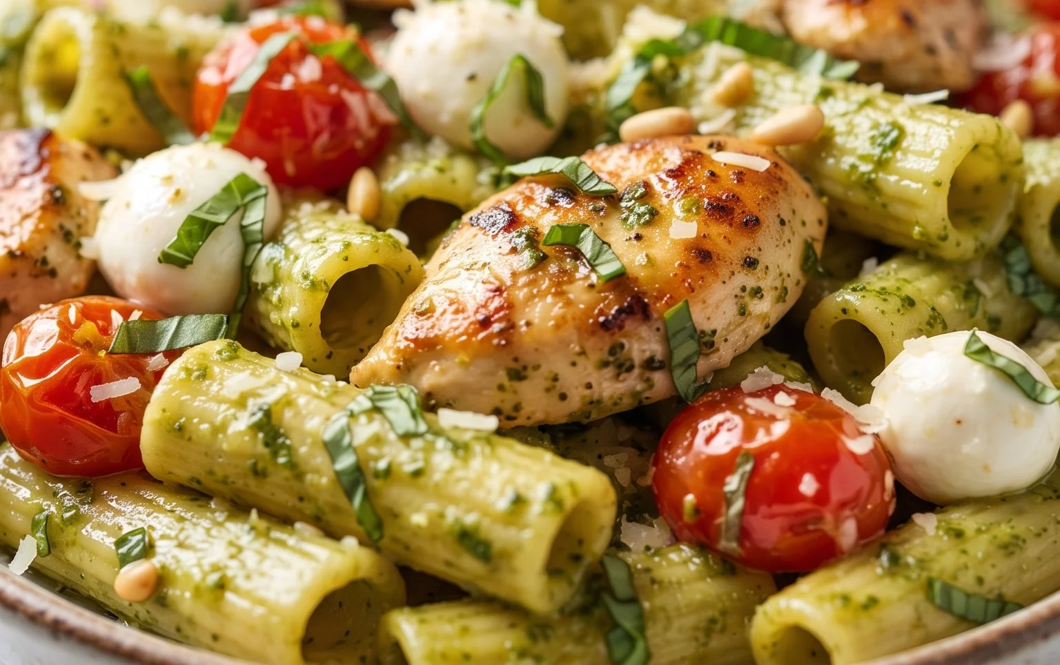 Creamy Chicken Pesto Pasta
