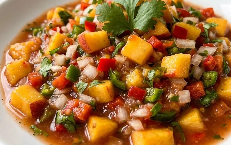Sweet & Spicy Peach Salsa Canning Recipe