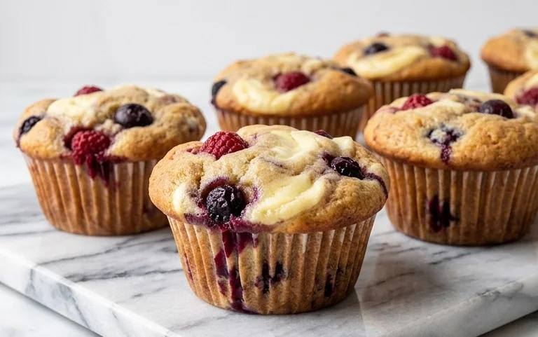 Berry Cream Cheese Muffins