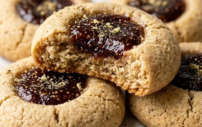 Cardamom Fig Thumbprint Cookies