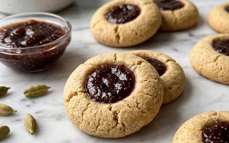 Cardamom Fig Thumbprint Cookies