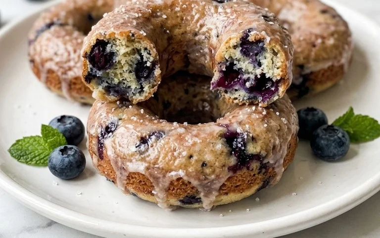 Blueberry Cake Donuts