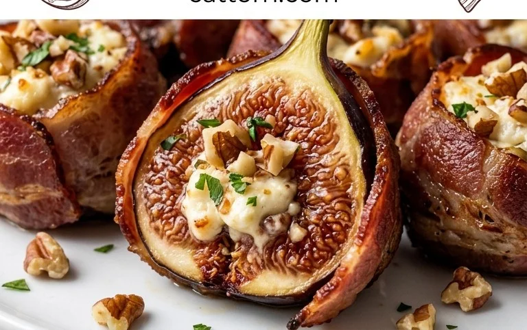 Beef Bacon Wrapped Stuffed Figs