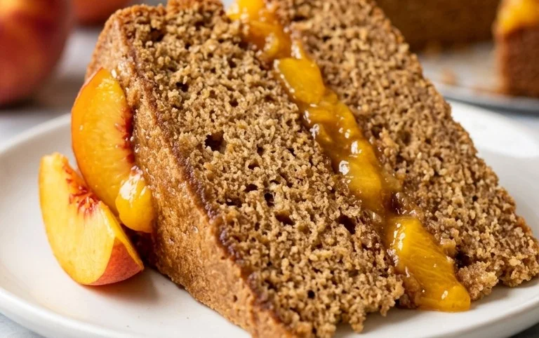 Brown Sugar Layer Cake with Peach Filling