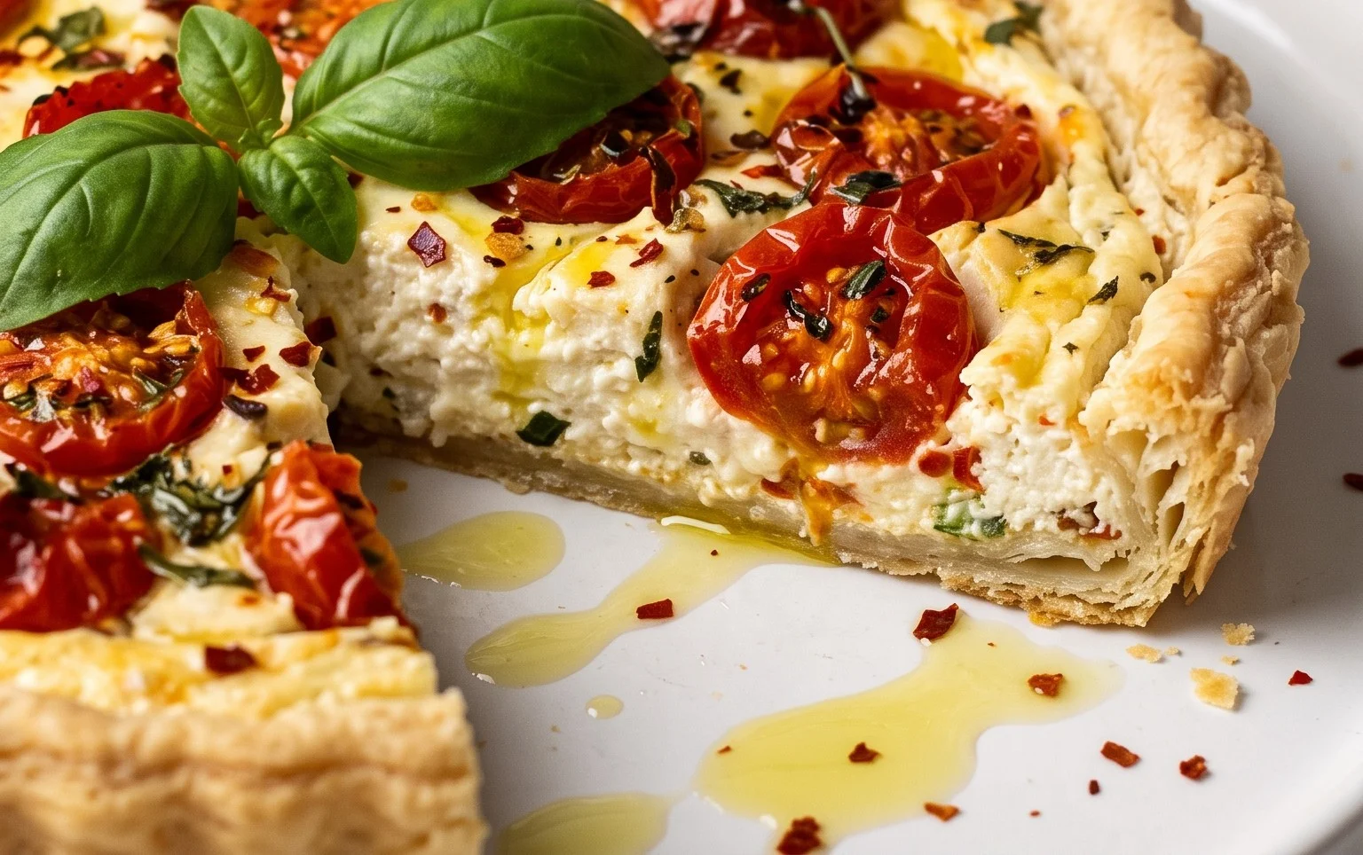Easy Tomato Ricotta Tart