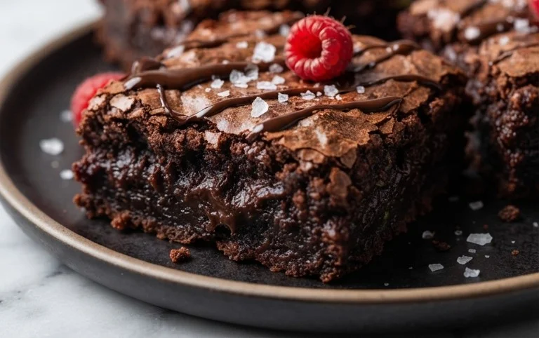 Fudgy Dark Chocolate Zucchini Brownies Recipe