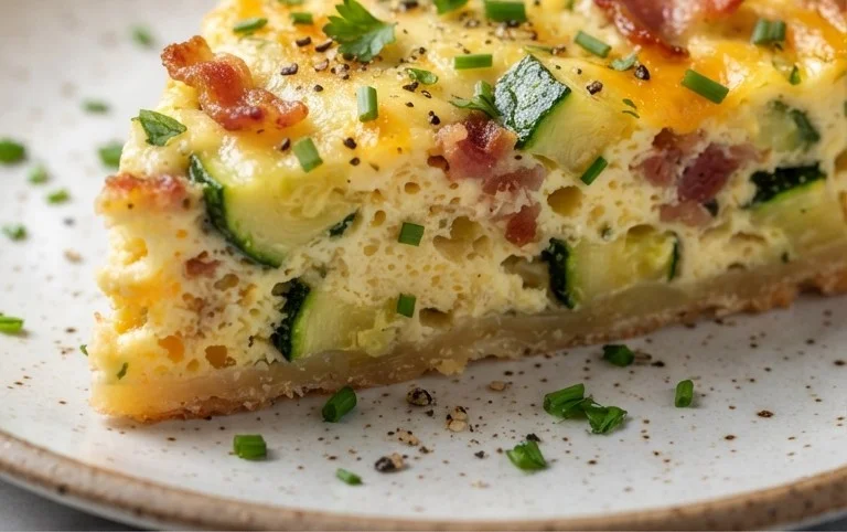 Zucchini and Beef Bacon Slice
