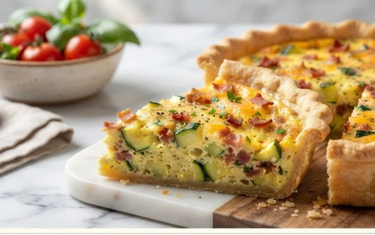 Zucchini and Beef Bacon Slice