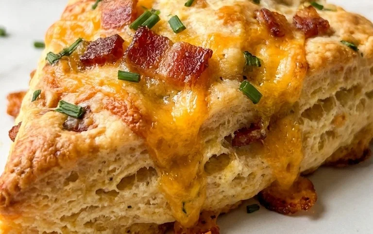 Beef Bacon Cheddar and Chive Scones