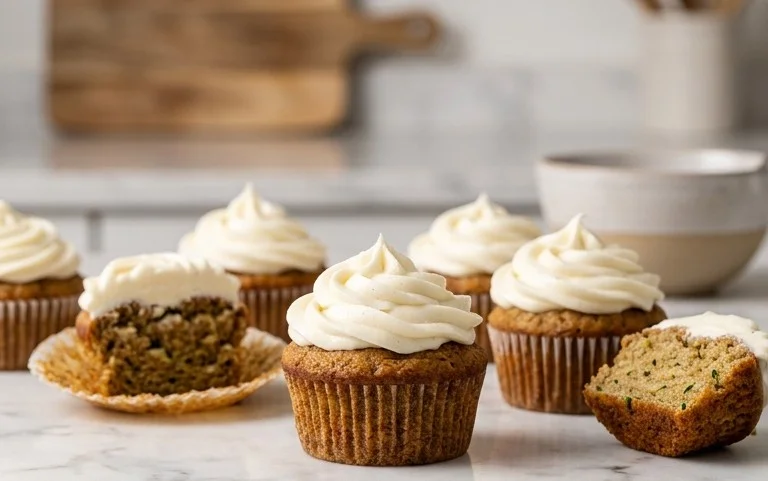 Zucchini Cupcakes with Cream Cheese Frosting
