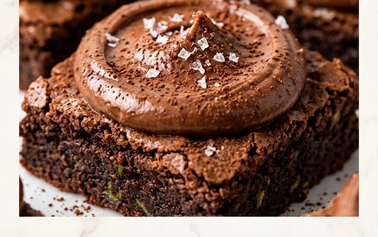 Zucchini Brownies with 1 minute Frosting!