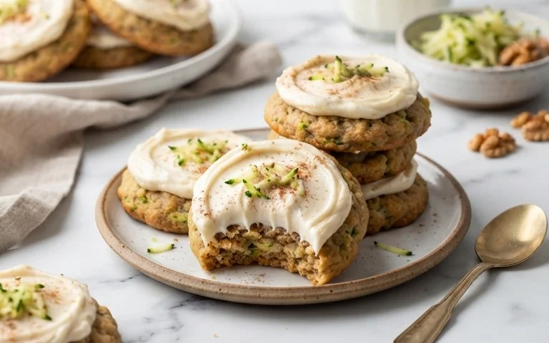 Zucchini Cookies with Cream Cheese Frosting