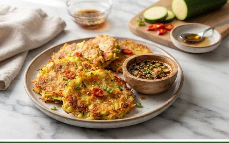 Quick & Easy Korean Zucchini Fritters (Hobak Jeon)
