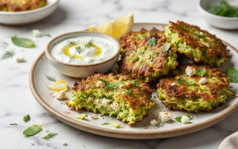 Kolokithokeftedes (Greek Zucchini Fritters)